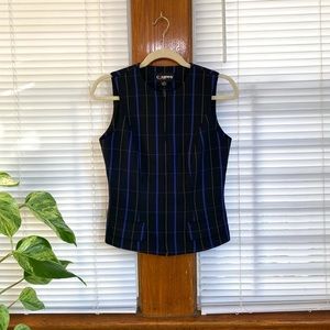 Vintage Ellen Tracy Company Women's Size 4 Full Zip Vest 100% Wool Top